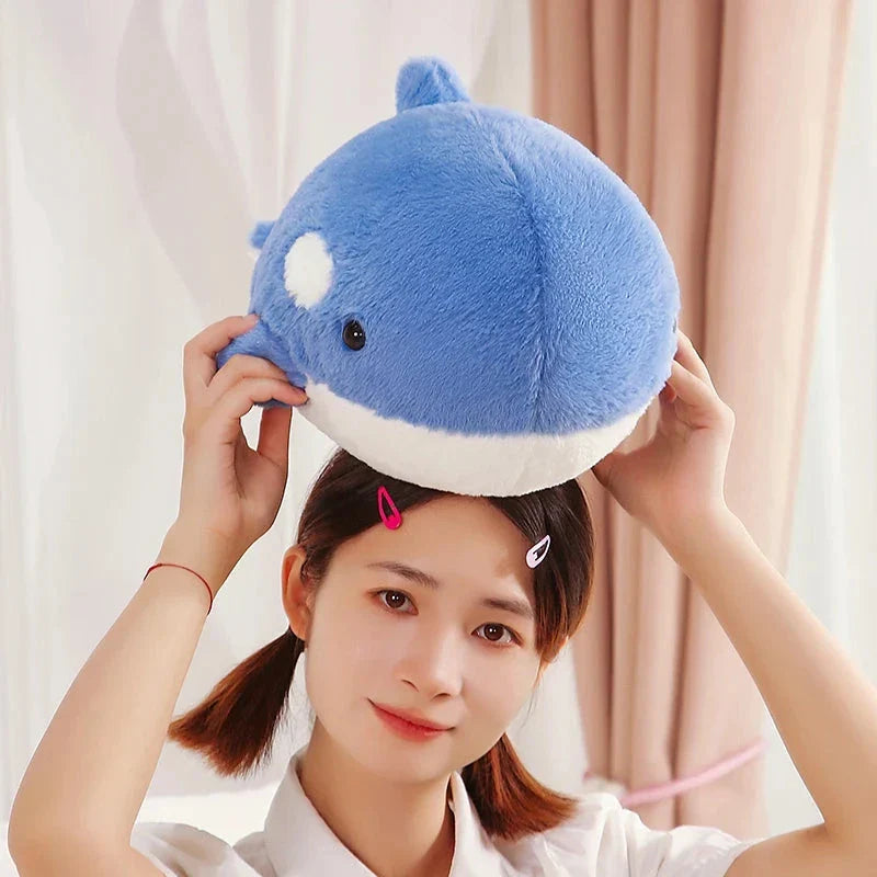 Adorable Plush Kawaii Fluffy Gray-Blue Killer Whale Stuffed Animals