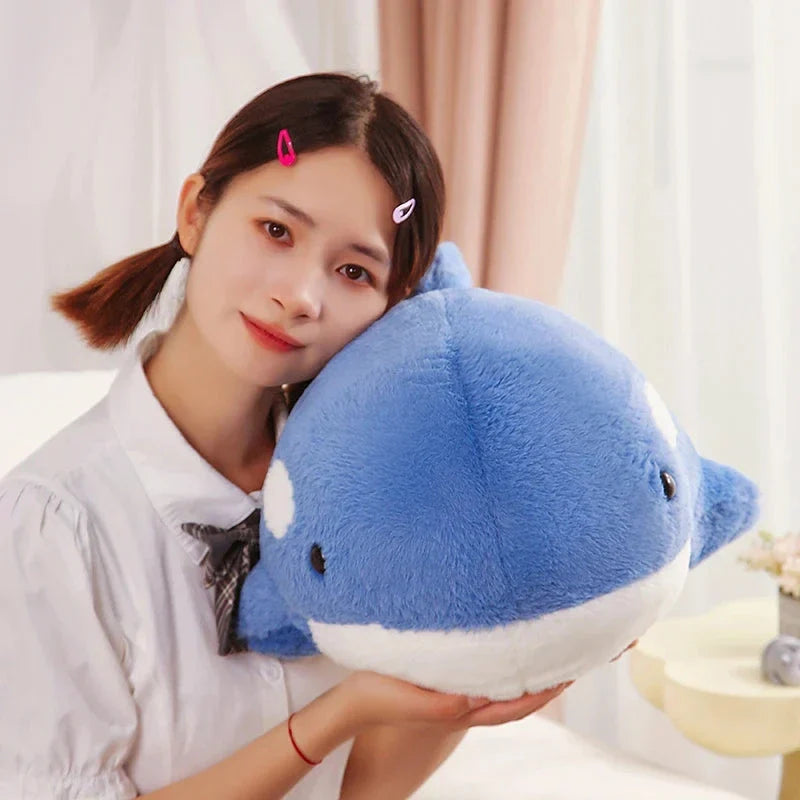 Adorable Plush Kawaii Fluffy Gray-Blue Killer Whale Stuffed Animals