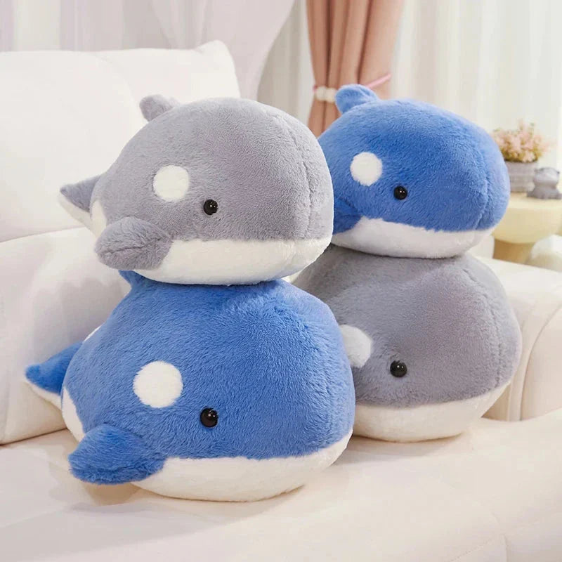 Adorable Plush Kawaii Fluffy Gray-Blue Killer Whale Stuffed Animals