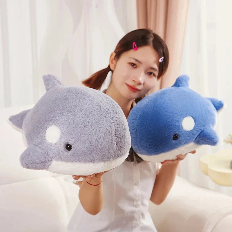 Adorable Plush Kawaii Fluffy Gray-Blue Killer Whale Stuffed Animals