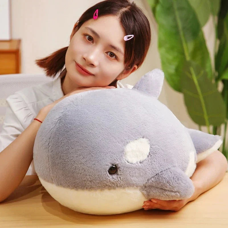 Adorable Plush Kawaii Fluffy Gray-Blue Killer Whale Stuffed Animals