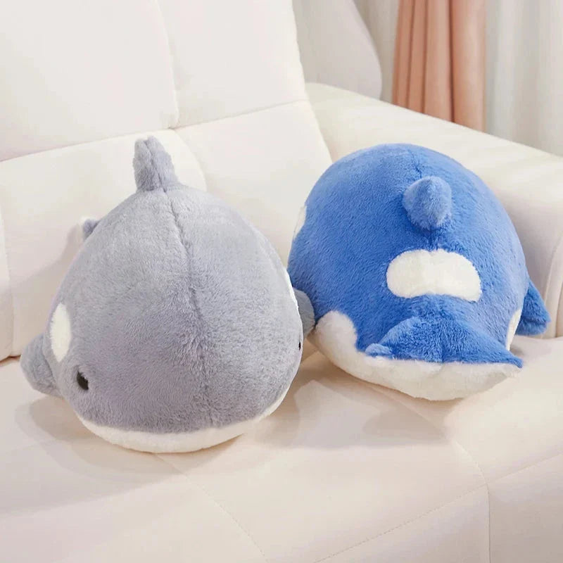 Adorable Plush Kawaii Fluffy Gray-Blue Killer Whale Stuffed Animals