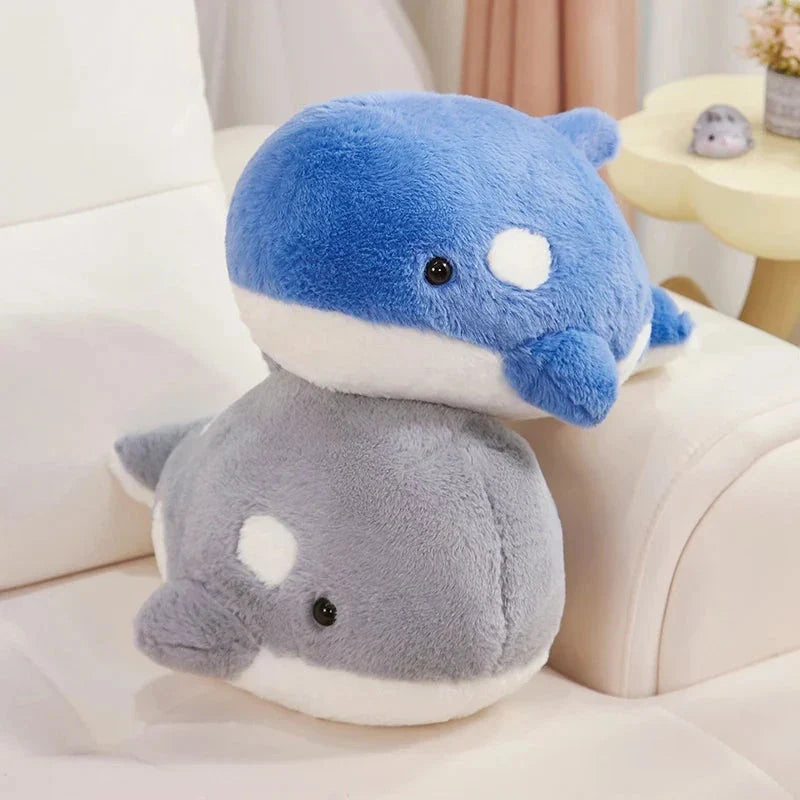 Adorable Plush Kawaii Fluffy Gray-Blue Killer Whale Stuffed Animals