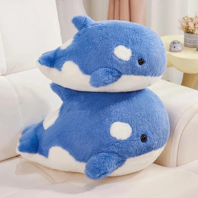 Adorable Plush Kawaii Fluffy Gray-Blue Killer Whale Stuffed Animals