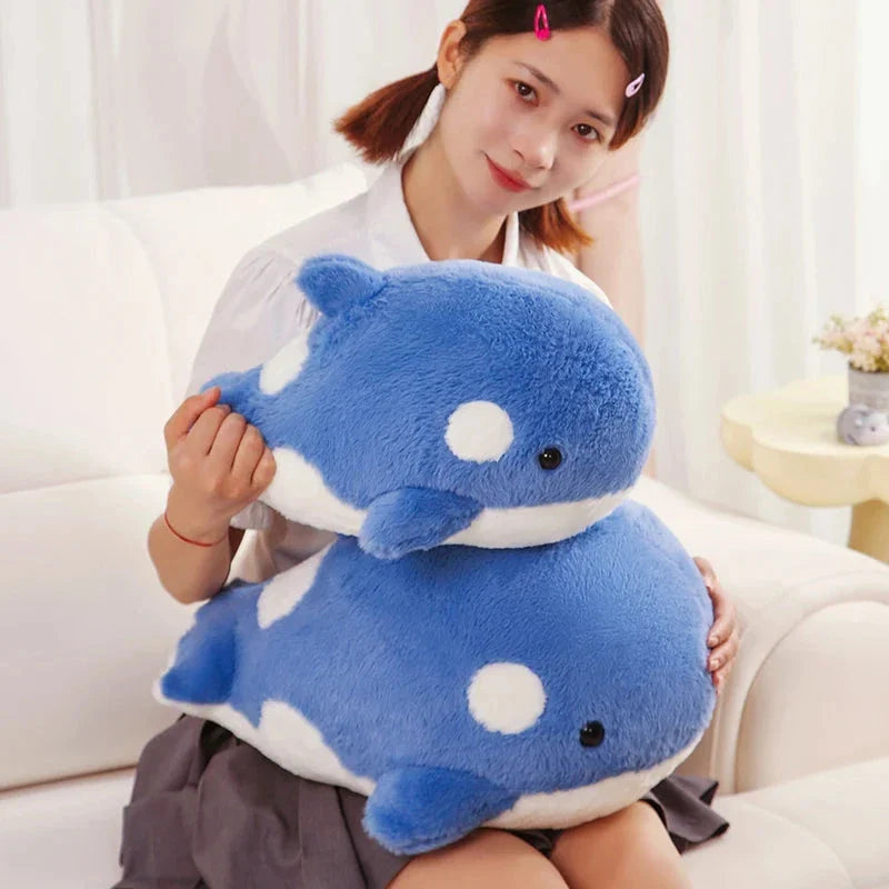 Adorable Plush Kawaii Fluffy Gray-Blue Killer Whale Stuffed Animals