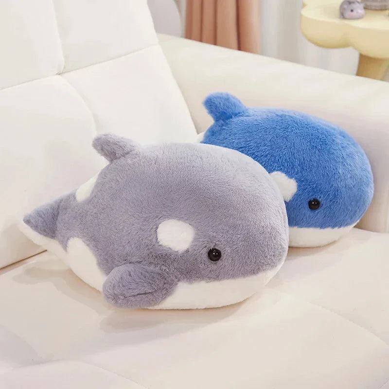 Adorable Plush Kawaii Fluffy Gray-Blue Killer Whale Stuffed Animals