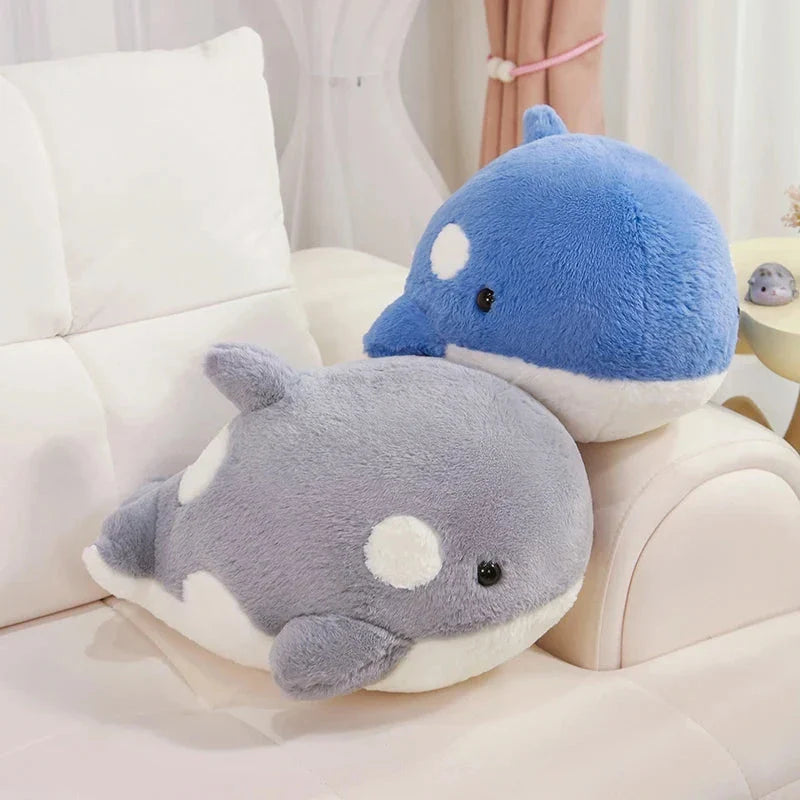 Adorable Plush Kawaii Fluffy Gray-Blue Killer Whale Stuffed Animals