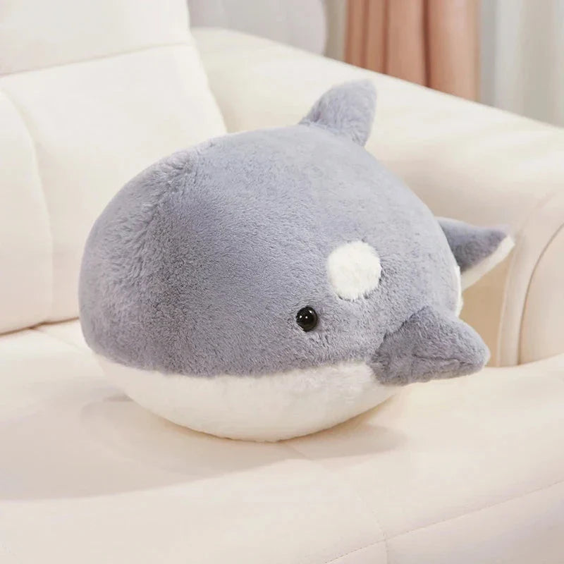 Adorable Plush Kawaii Fluffy Gray-Blue Killer Whale Stuffed Animals