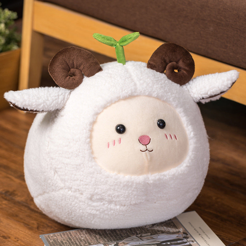 Adorable Fluffy Sheep Goat Ram Plush Toy