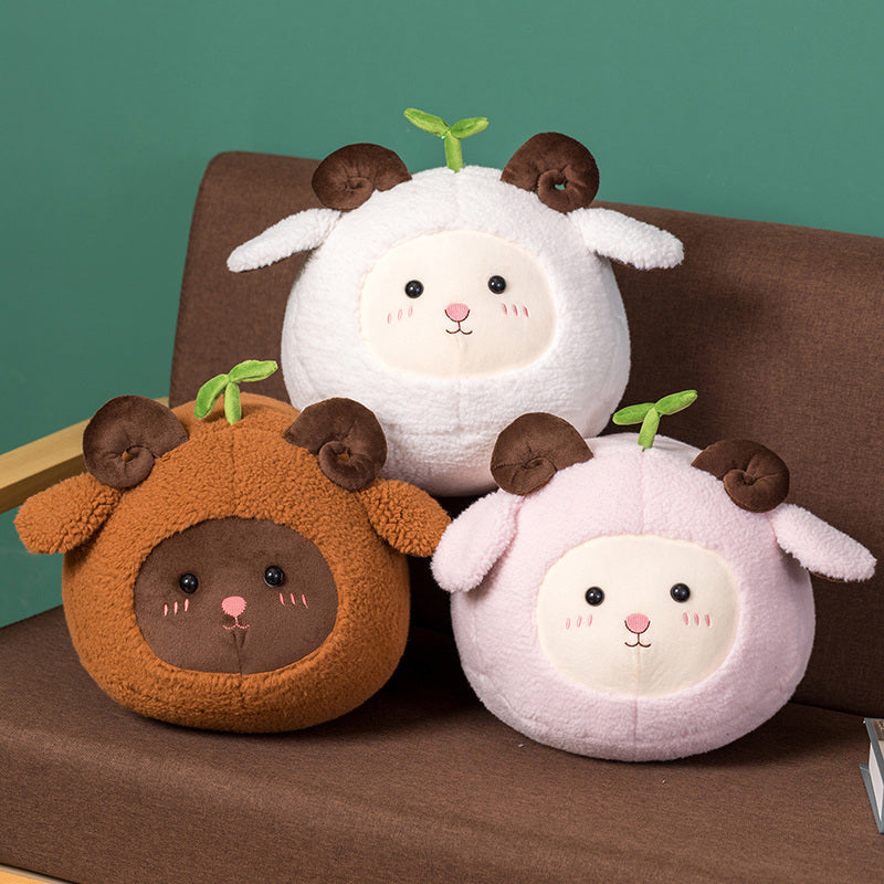 Adorable Fluffy Sheep Goat Ram Plush Toy