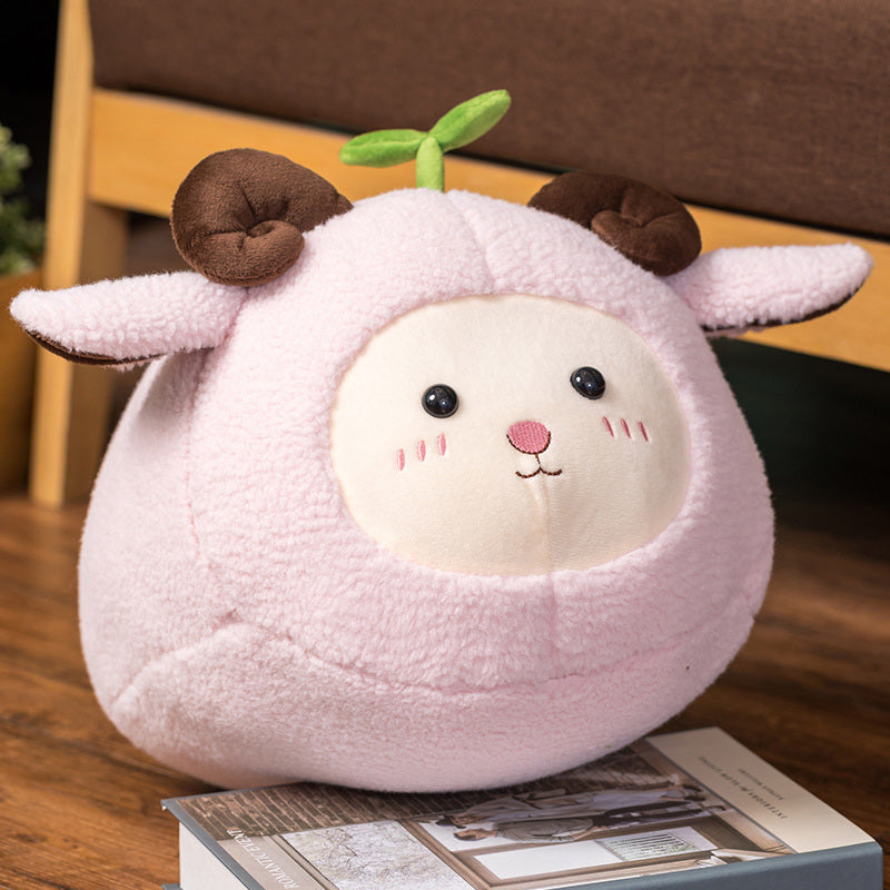 Adorable Fluffy Sheep Goat Ram Plush Toy