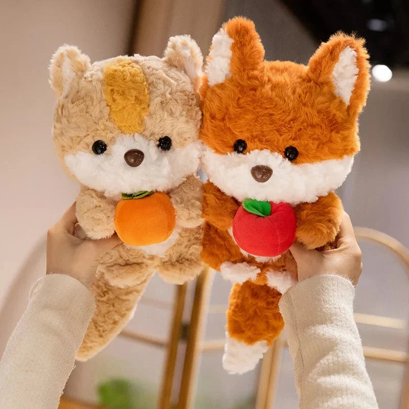 Adorable Kawaii Fox and Squirrel Chibi Plush Toys