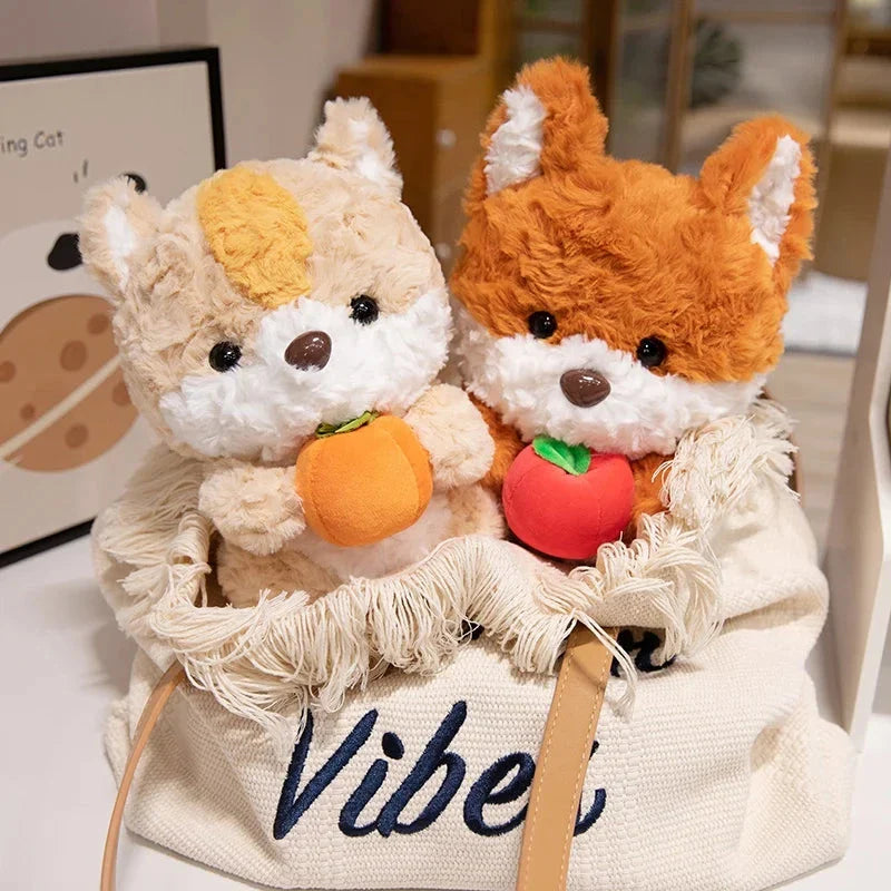 Adorable Kawaii Fox and Squirrel Chibi Plushies for Cuddly Companionship!