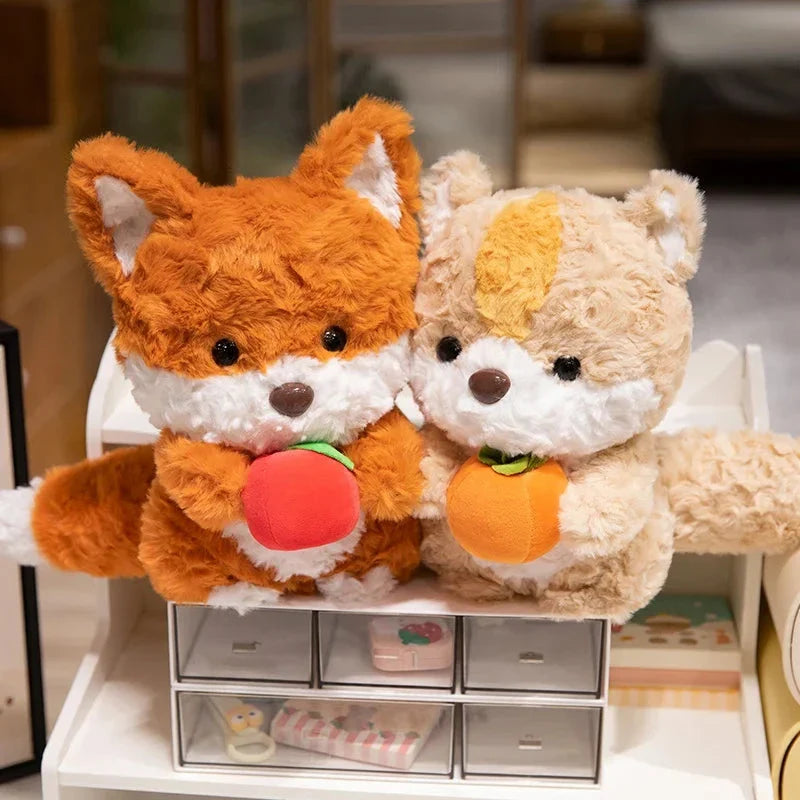 Adorable Kawaii Fox and Squirrel Chibi Plush Toys