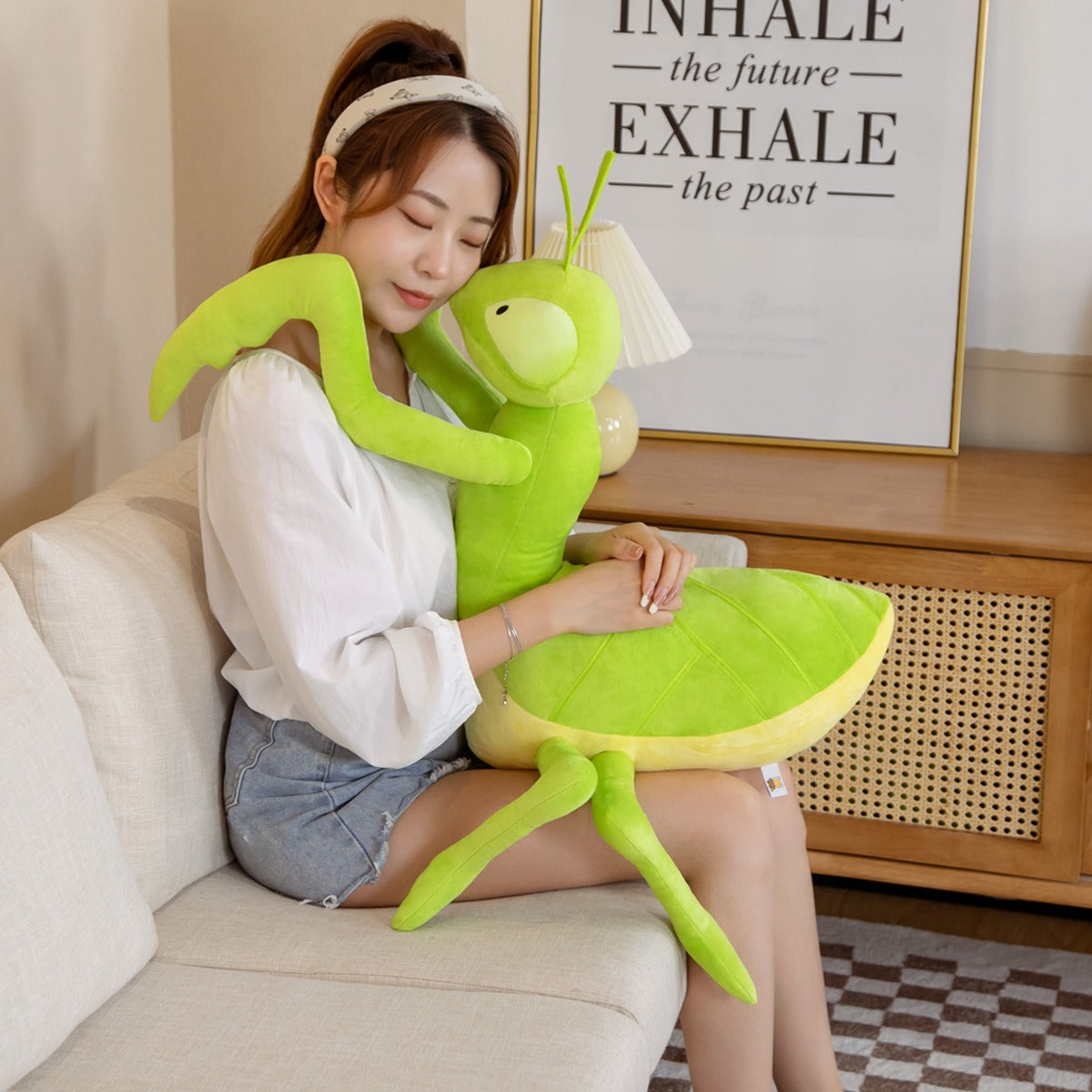 Adorable Green Praying Mantis Plush Toy