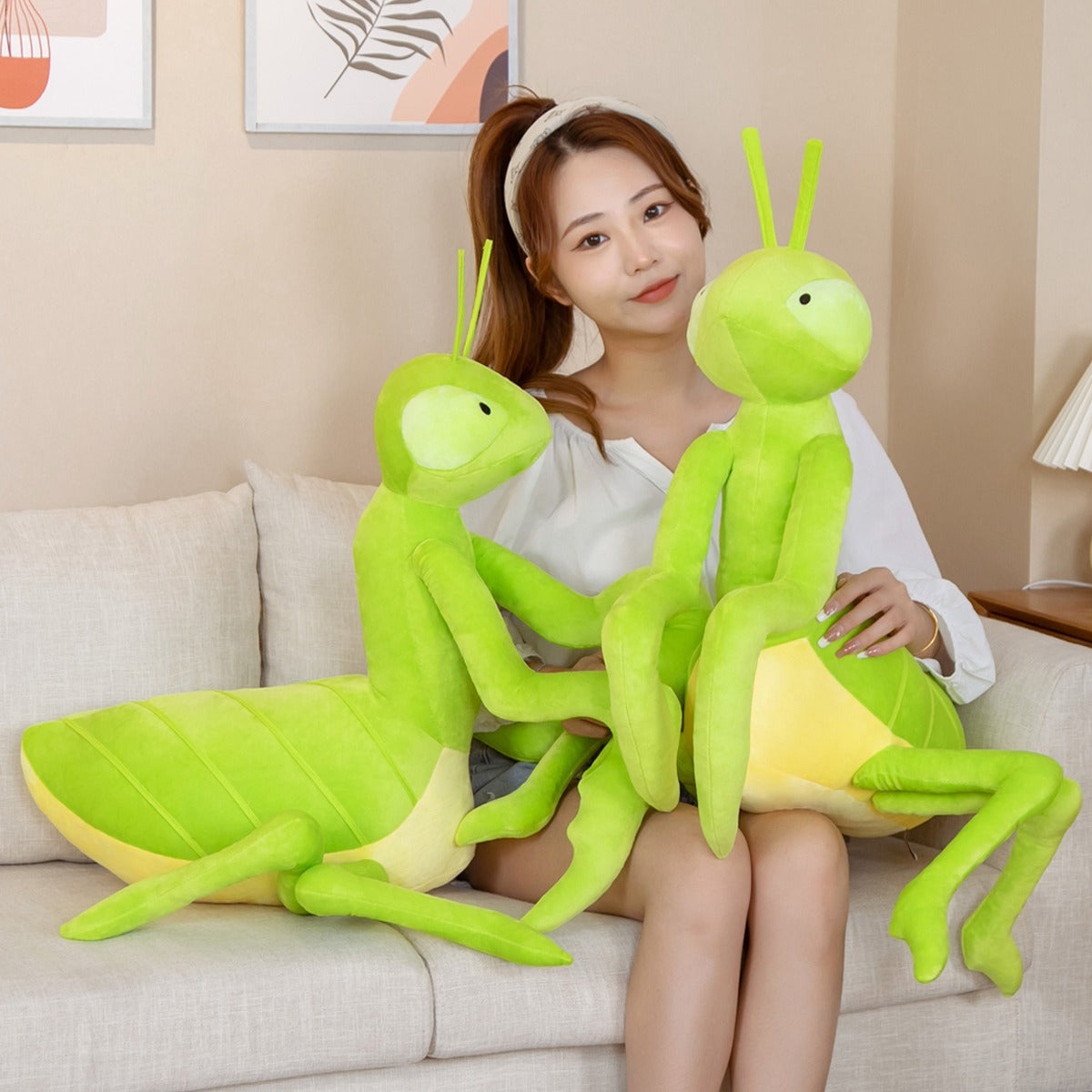 Adorable Green Praying Mantis Plush Toy