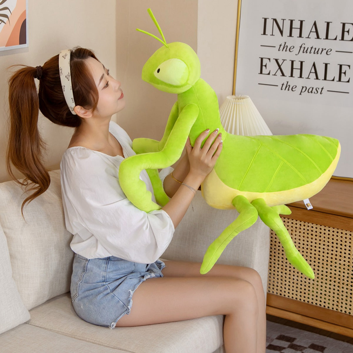 Adorable Green Praying Mantis Plush Toy
