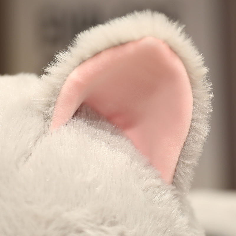 Adorable Grey Cat-Shark Hybrid Plush Toy