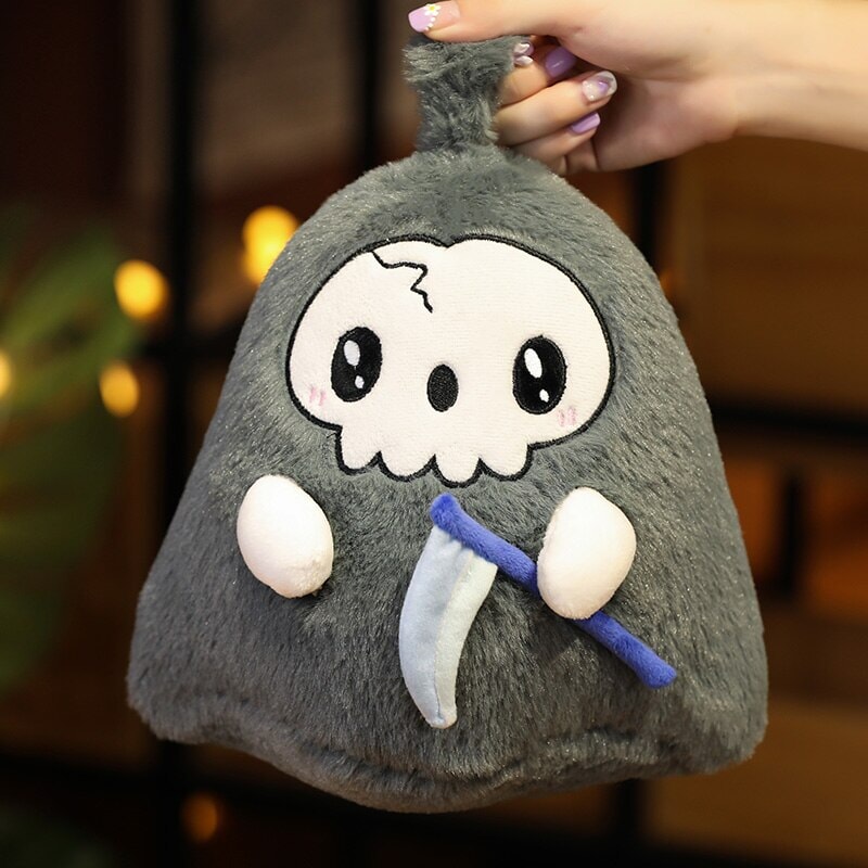 Adorable Kawaii Grim Reaper and Ghost Halloween Plushies