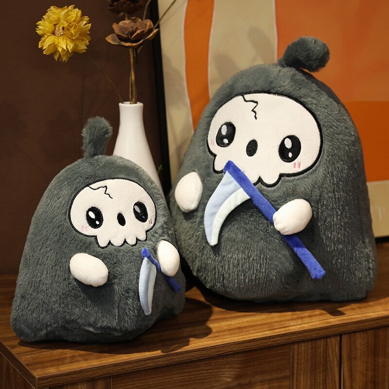 Adorable Kawaii Grim Reaper and Ghost Halloween Plushies