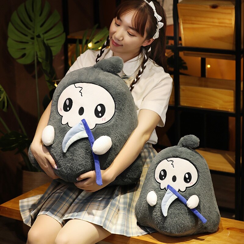 Adorable Kawaii Grim Reaper and Ghost Halloween Plushies
