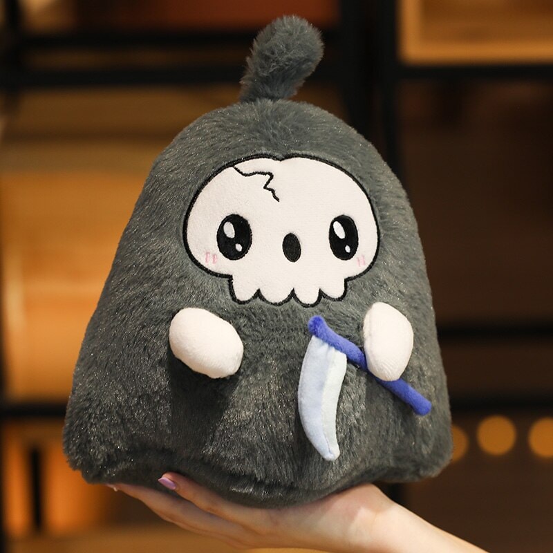 Adorable Kawaii Grim Reaper and Ghost Halloween Plushies