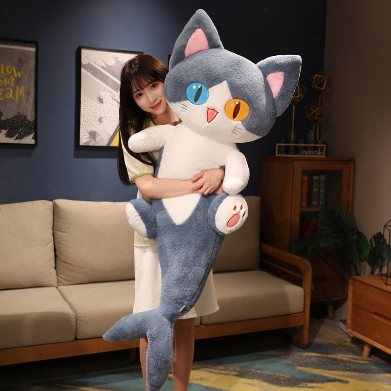 Adorable Hybrid Dolphin-Cat Plush Toy