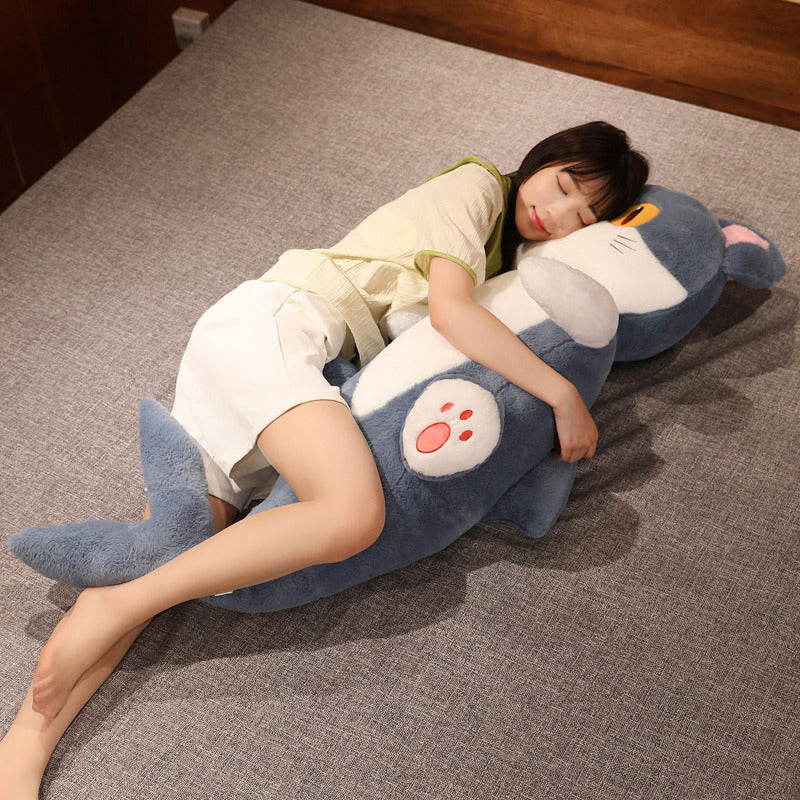 Adorable Hybrid Dolphin-Cat Plush Toy