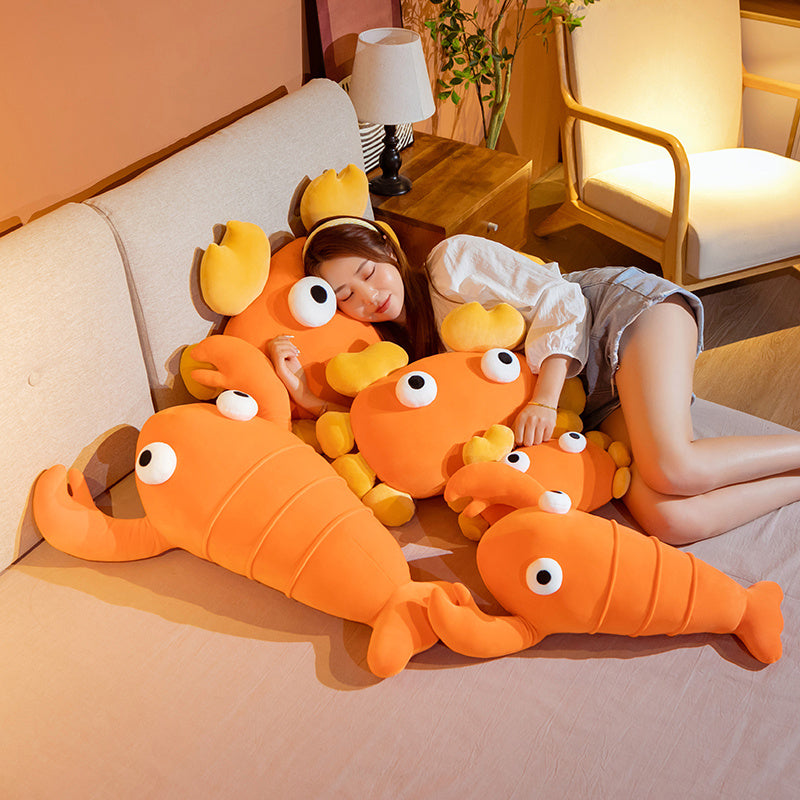 Adorable Orange Crab & Lobster Plush Toy