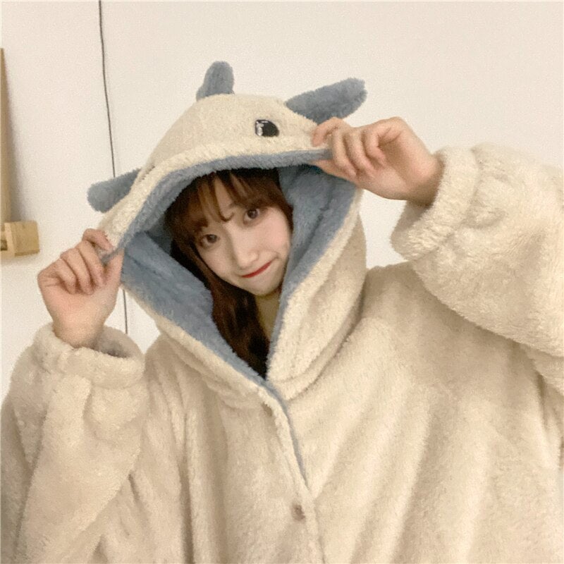 Adorable Pastel Dragon Plush Hoodie Blanket for Cozy Comfort