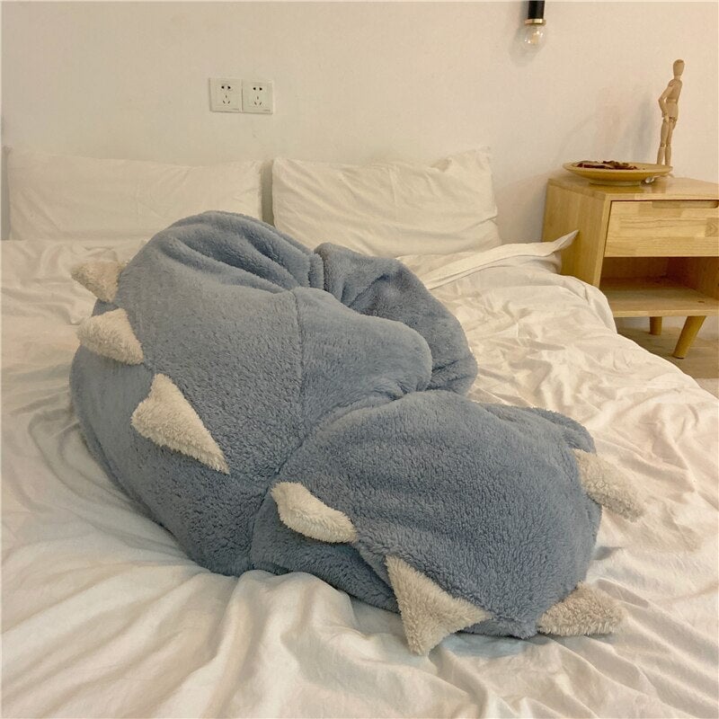 Adorable Pastel Dragon Plush Hoodie Blanket for Cozy Comfort