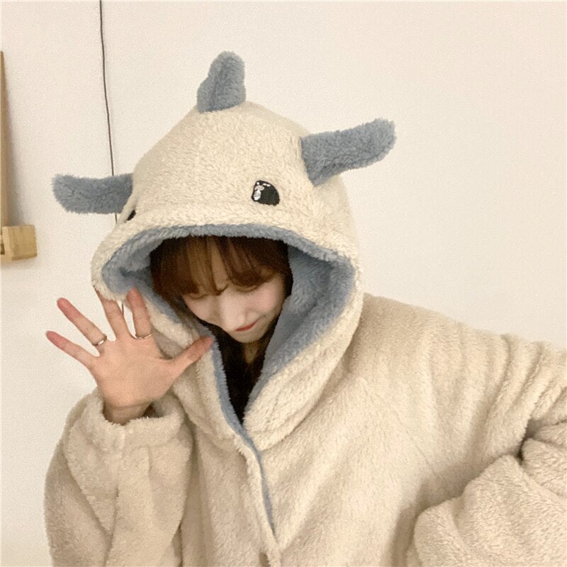 Adorable Pastel Dragon Plush Hoodie Blanket for Cozy Comfort