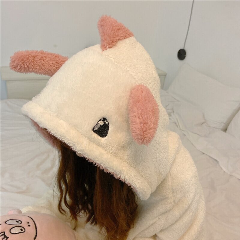 Adorable Pastel Dragon Plush Hoodie Blanket for Cozy Comfort