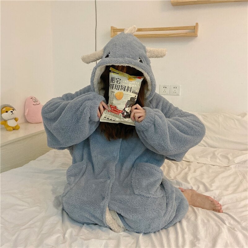 Adorable Pastel Dragon Plush Hoodie Blanket for Cozy Comfort