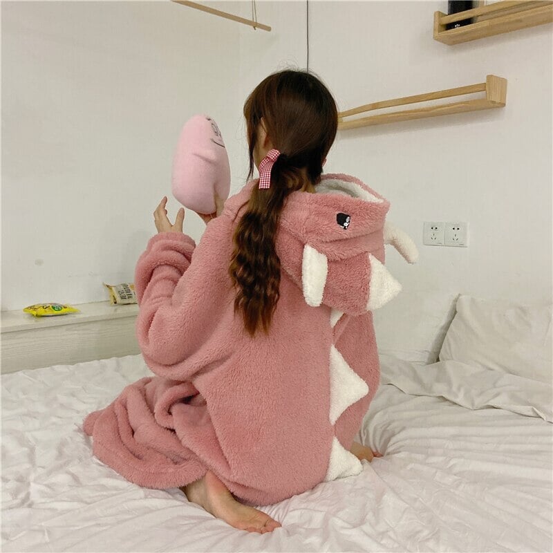 Adorable Pastel Dragon Plush Hoodie Blanket for Cozy Comfort