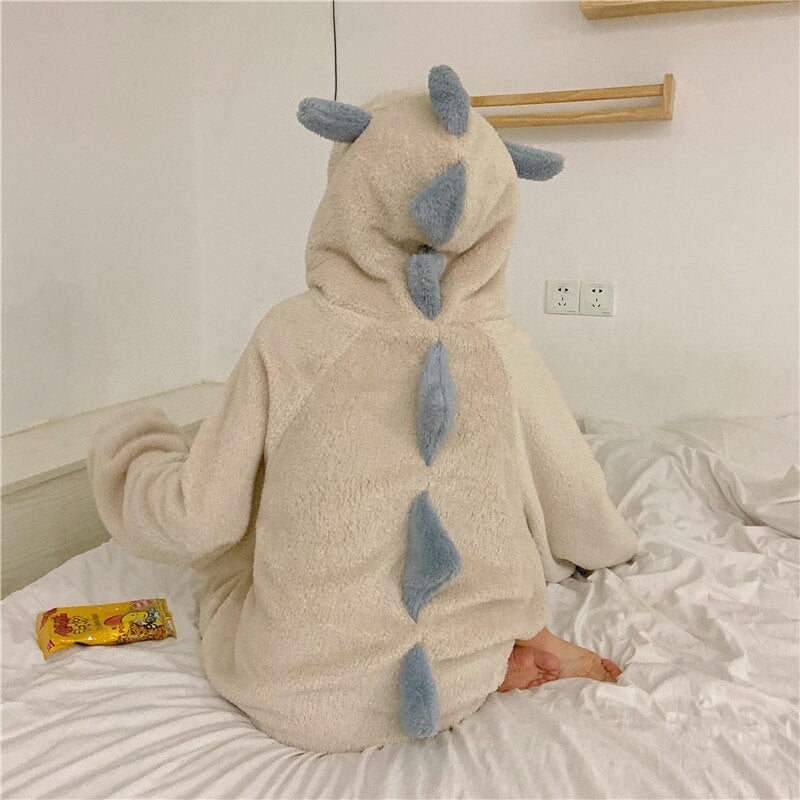 Adorable Pastel Dragon Plush Hoodie Blanket for Cozy Comfort