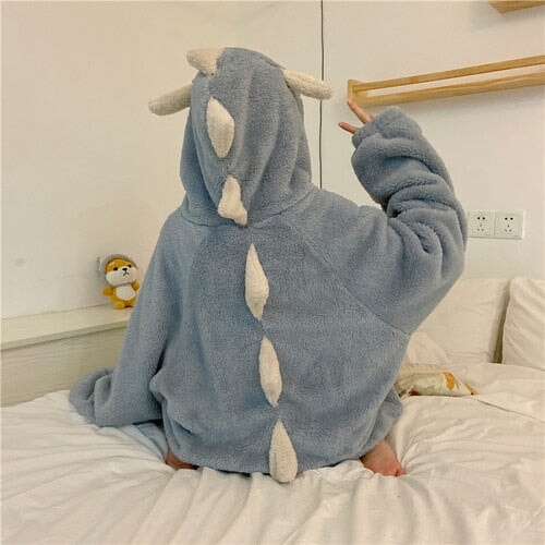 Adorable Pastel Dragon Plush Hoodie Blanket for Cozy Comfort