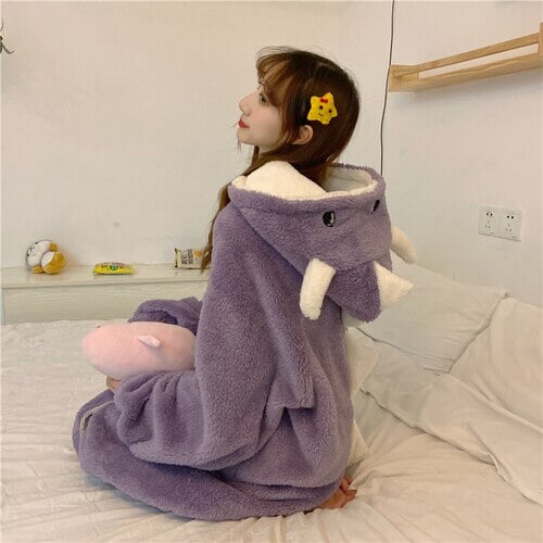 Adorable Pastel Dragon Plush Hoodie Blanket for Cozy Comfort