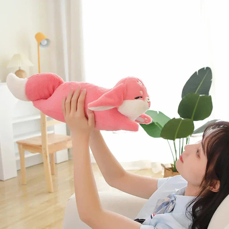 Adorable Kawaii Pink Fox Sakura Cuddly Plush Toy