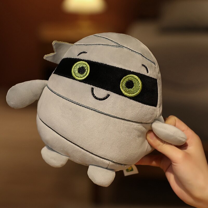 Adorable Halloween Plushies: Kawaii Skeletons, Pumpkin Zombies, Frankenstein, and Vampires!