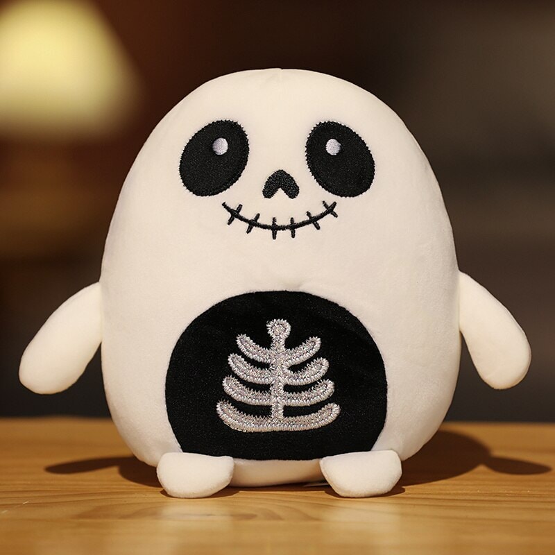 Adorable Halloween Plushies: Kawaii Skeletons, Pumpkin Zombies, Frankenstein, and Vampires!