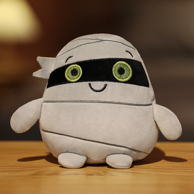 Adorable Halloween Plushies: Kawaii Skeletons, Pumpkin Zombies, Frankenstein, and Vampires!