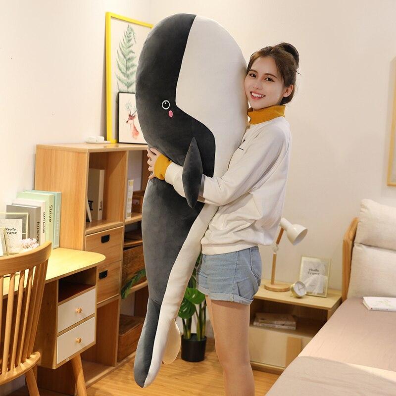 Adorable Blue Giant Whale Plush Toy