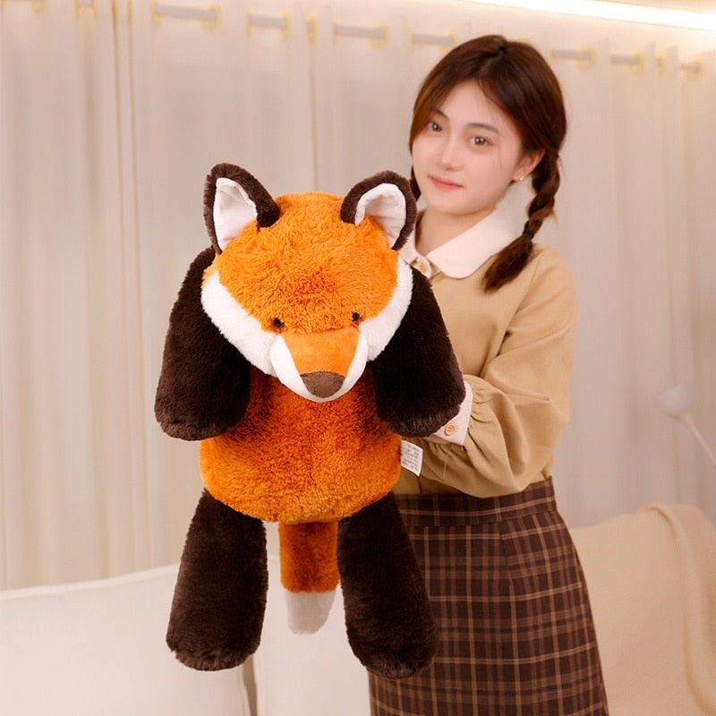 Cuddle Buddies: Sloth, Fox, Raccoon, and Crocodile Plush Toy Set
