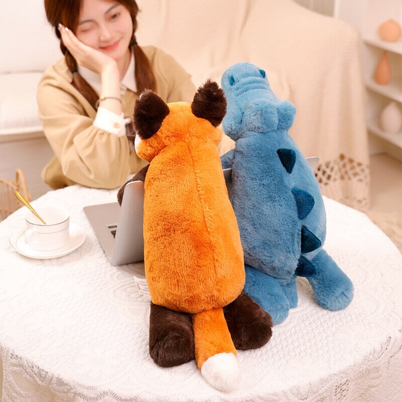Cuddle Buddies: Sloth, Fox, Raccoon, and Crocodile Plush Toy Set