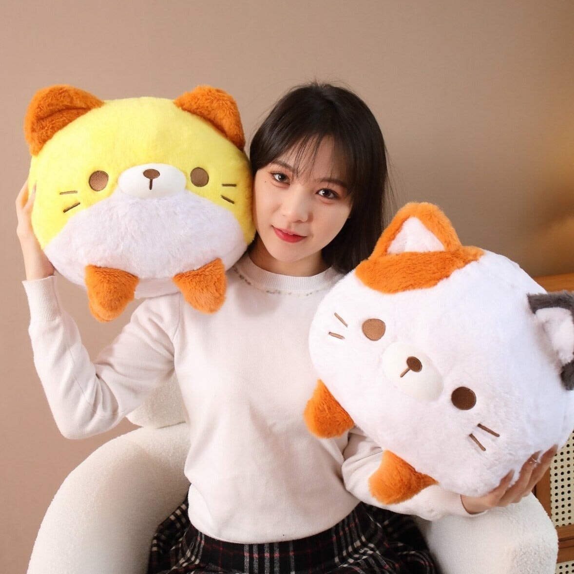 Adorable Trio of Leo, Binx, and Lola Plush Fluffy Cats
