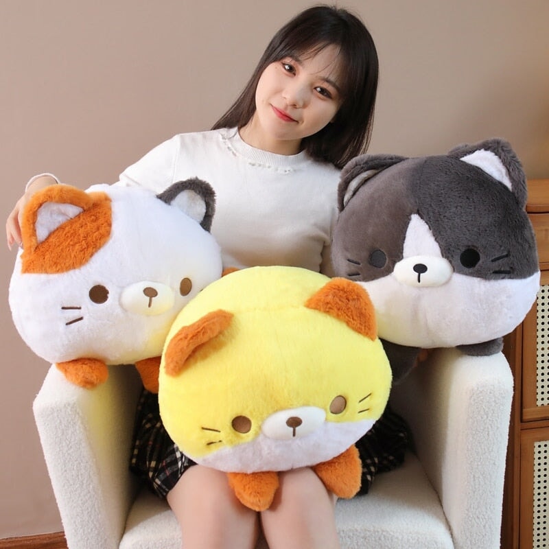 Adorable Trio of Leo, Binx, and Lola Plush Fluffy Cats