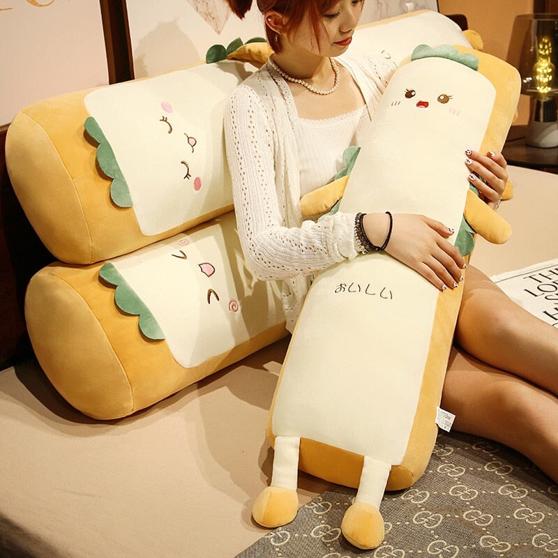 Deliciously Adorable Long Burrito Wrap Bread Plush Toy