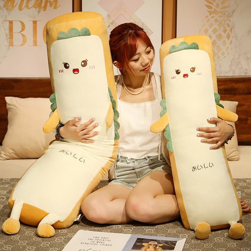 Deliciously Adorable Long Burrito Wrap Bread Plush Toy