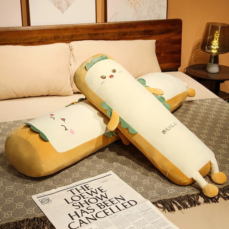Deliciously Adorable Long Burrito Wrap Bread Plush Toy